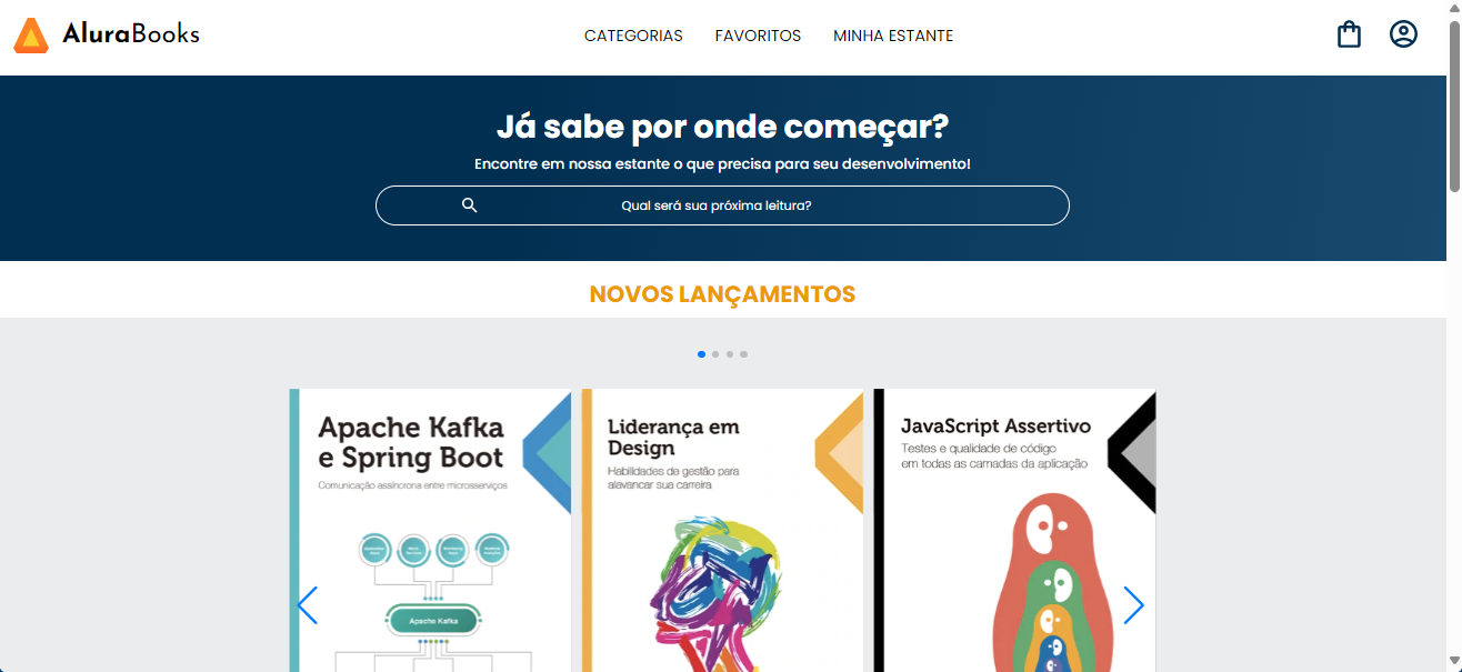 Landing page Alura Bokks